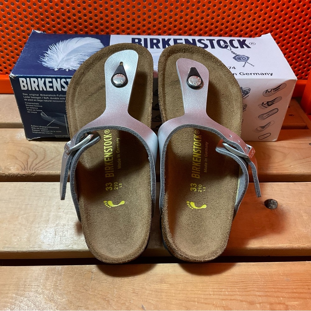 Birkenstock Kids Gizeh Sandals - Silver